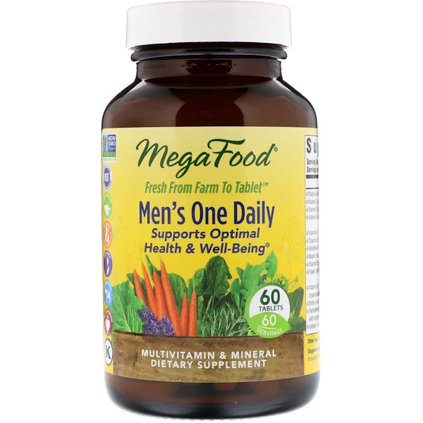 Вітаміни для чоловіків, Mega Food, без заліза, 60 таблеток
