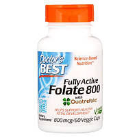 Фолат, Active Folate, Doctor's s Best, 800 мкг, 60 капсул
