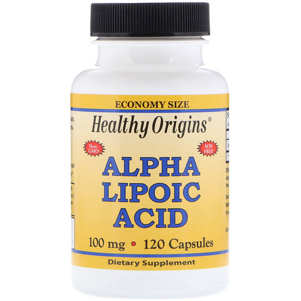 Альфа-ліпоєва кислота, Healthy Origins, 100 мг, 120