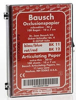 Окклюзионная бумага Arti-Check , Bausch 40мкм BK12 - красный