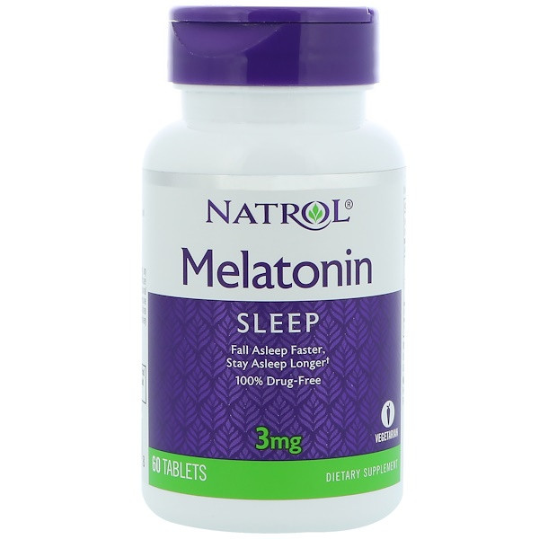 Natrol, Melatonin, 3 мг, 60 таблеток