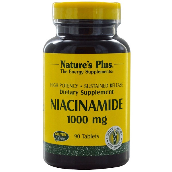 Ніацинамід, nature's Plus, 1000 мг, 90 капсул