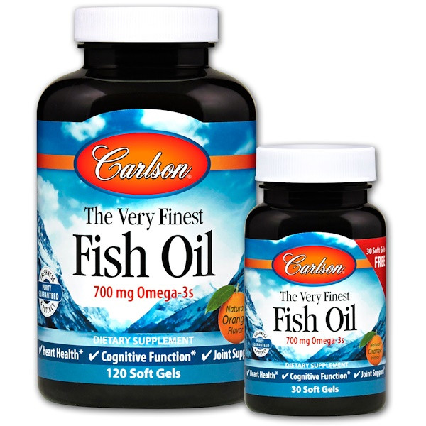 Риб'ячий жир, Carlson Labs, 1000 мг, 120+30 капсул