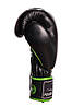 Боксерські рукавиці PowerPlay 3018 Jaguar Чорно-Зелені 14 унцій, фото 3