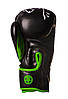 Боксерські рукавиці PowerPlay 3018 Jaguar Чорно-Зелені 14 унцій, фото 2