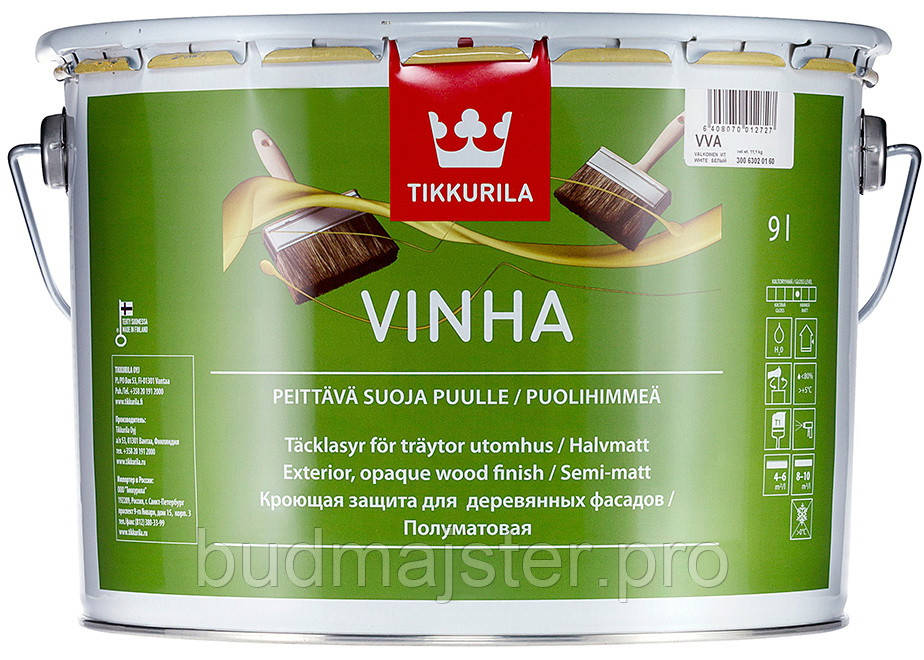 Засіб Tikkurila Вінха білий, 9 л