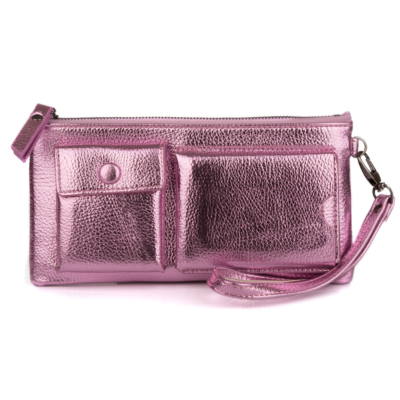 Жіночий оригінальний гаманець Kafa рожевий металік (J-1839), фото 1