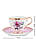 Чайний набір на 6 персон "Квітка Неаполя" Pavone з кістяної порцеляни JK-123, фото 3