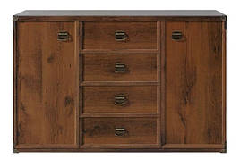 Комод із ДСП JKOM2D4S/130 Індіана дуб шуттер Gerbor