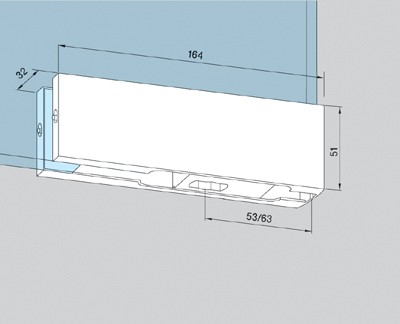 Петля нижня для маятникових дверей зі скла типу Dorma