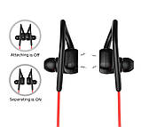 Бездротові Bluetooth-навушники QCY QY13 з завушинами та підтримкою aptX (Чорно-червоний), фото 5