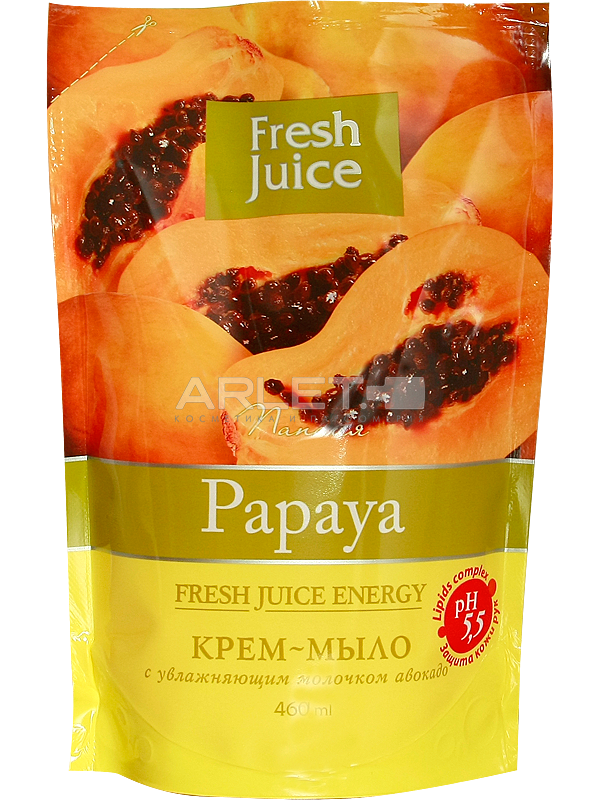 Крем-мило "Папайя" - Fresh Juice Cream-Soap Papaya (змінний блок)