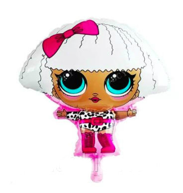 Фольгированный шар "Кукла Лол" 60х52 см (Китай) в упаковке: продажа ...