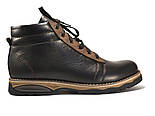 Черевики чоловічі великого розміру зимові шкіряні на хутрі спорт Rosso Avangard Bridge Sport E Trend Black чорні, фото 3