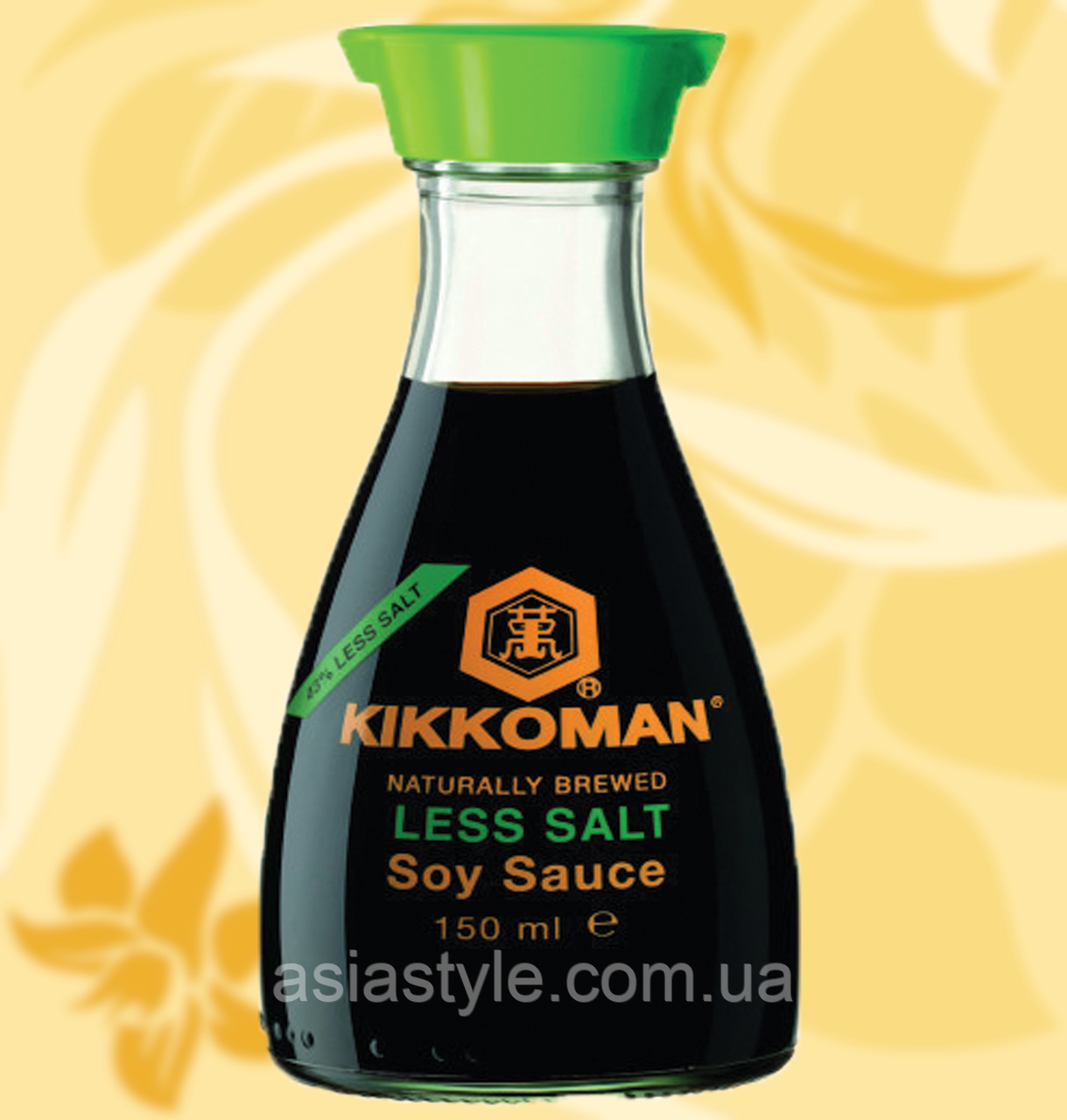 Соус соєвий слабосолій, Соус соєвий слабосолений, Lightly salted soy sauce, KIKKOMAN, 150 мл, Недерланді, Ч