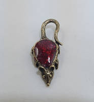 Талісман Мишеня з каменем Бронзове покриття / Талісман Мишеня з каменем Бронзове покриття 2x1 см