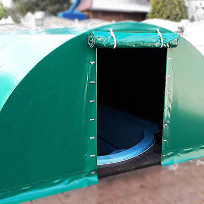 Навес для бассейна в зимний период