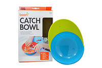 Глубокая тарелка с козырьком на присоске зелёная, Boon Catch Bowl