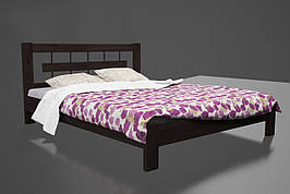 Ліжко дерев'яна яні півтораспальне 140*200 Такка Kempas