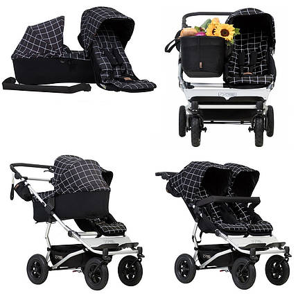 Дитяча коляска 2 в 1 для двійнят Mountain buggy Duet, фото 2