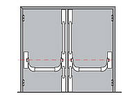 Антипаника для 2-створчатых противопожарных дверей путей эвакуации Dorma PHA-2000 3-точечного запирания