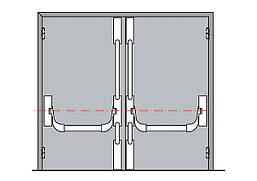 Антипанек для 2-стулкових протипожежних дверей шляхів евакуації Dorma PHA-2000 3-точкового замикання