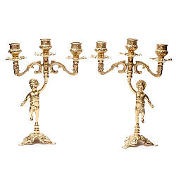 Пара свічників на 3 свічки Ангел Alberti Livio