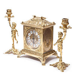 Каминний годинник і 2 свічники 82.108-80.325 Італія