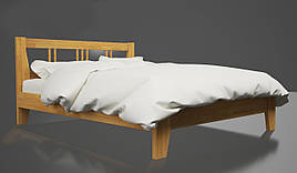 Ліжко з натурального дерева односпальні 80*190 Юка Kempas