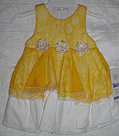 Сукня гіпюр "три квітки"1-3роки жовте
