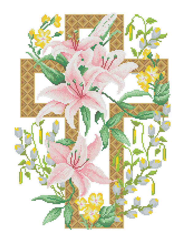 ХВВГ-097. Схема для вишивки бісером Великодній рушник, фото 1