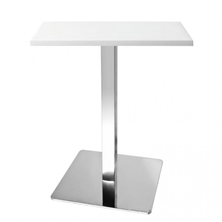 Стіл барний Белл70 квадратний, білий, 70*70 см, h 72 см, фото 1