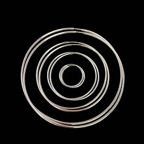Срібні сережки-кільця (Конго), d-30мм, фото 2