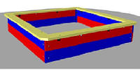 Песочница деревянная 2х2м, детская песочница, песочница для детей