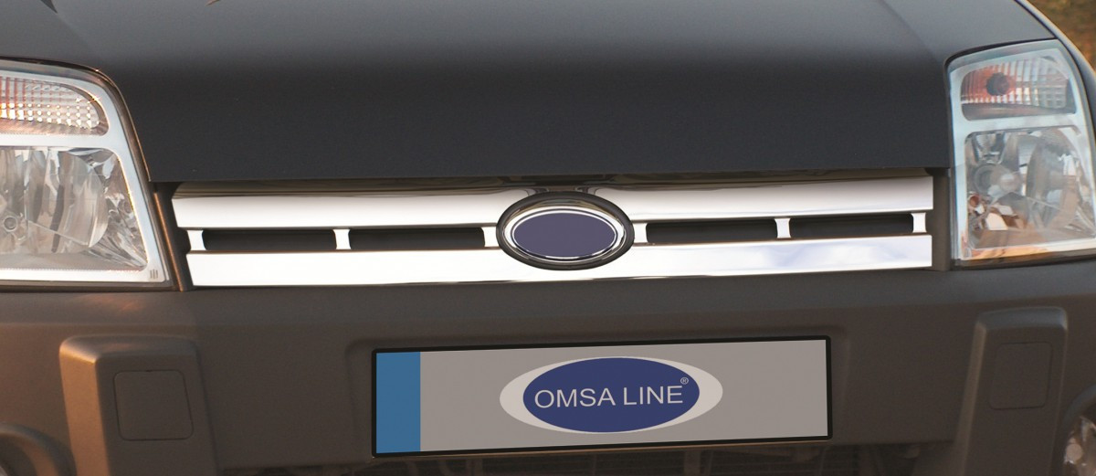 Накладки на решітку радіатора (нерж.) - Ford Connect 2006-2009 рр.