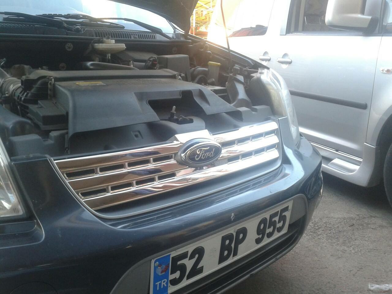 Накладки на передні ґрати (нерж.) - Ford Connect 2010-2014 рр., фото 1