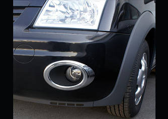 Окантовка на противотуманки (2 шт, пласт) - Ford Connect 2010-2014 гг.