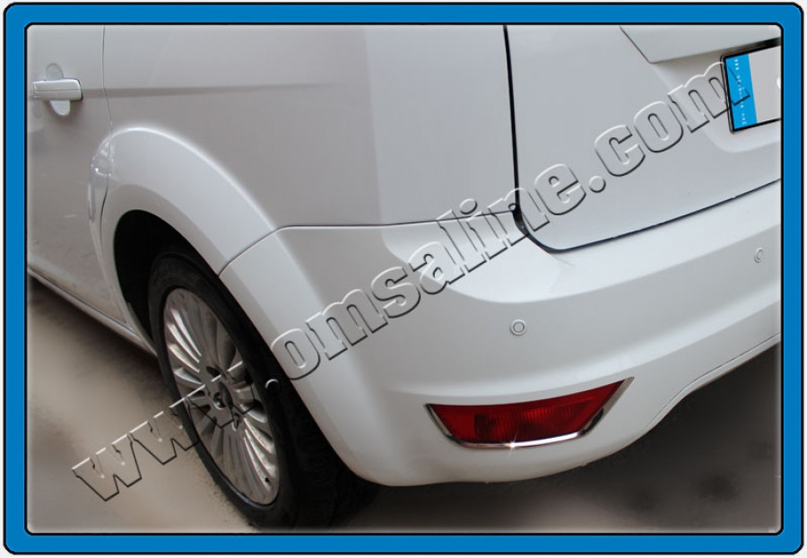 Накладки заднього рефлектора (2 шт., нерж) - Ford Focus II 2008-2011 рр., фото 1