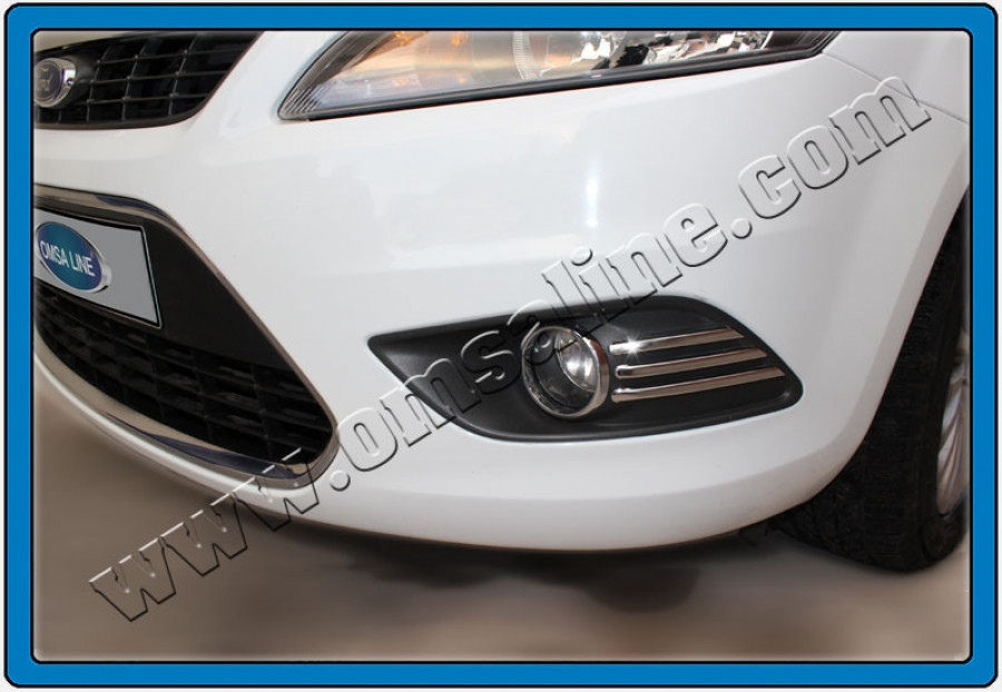 Хром накладки на противотуманки (6 част., нерж.) - Ford Focus II 2008-2011 рр.