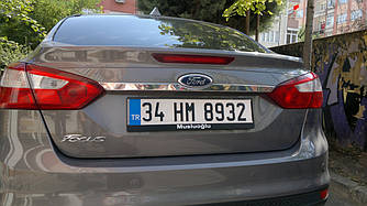 Планка над номером широка (нерж) - Ford Focus III 2011 і 2015+ рр.
