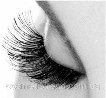 Вії пучкові середні 12 mm Flare Medium Black Salon Professional (розподавання), фото 3