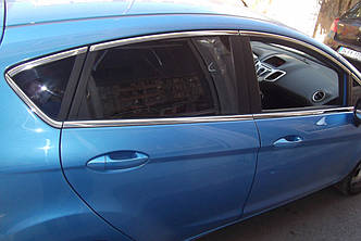 Верхні молдинги стекол (8 шт, нерж) - Ford Fiesta 2008-2017 рр.