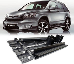 Бічні майданчики Niken (2 шт., алюміній) - Honda CRV 2007-2011 рр.