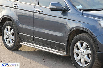 Бічні майданчики Premium (2 шт., нерж.) - Honda CRV 2007-2011 рр.