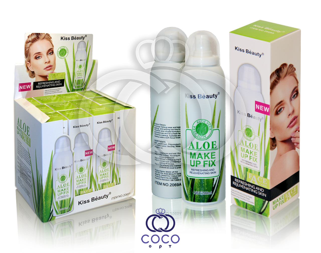 Фіксатор макіяжу Kiss Beauty Aloe Vera
