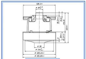 Двигун (мотор) 063200168 пилососів Karcher T7 T10 T12 T15 T17, фото 4