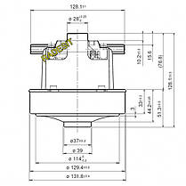 Двигун (мотор) AMETEK 1200W для пилососів Karcher, Nilfisk E 063200085, фото 5