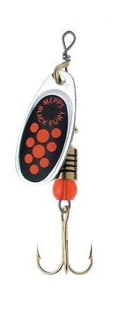 Блешня Mepps Black Fury 0 Silver/помаранчеві точки, фото 1