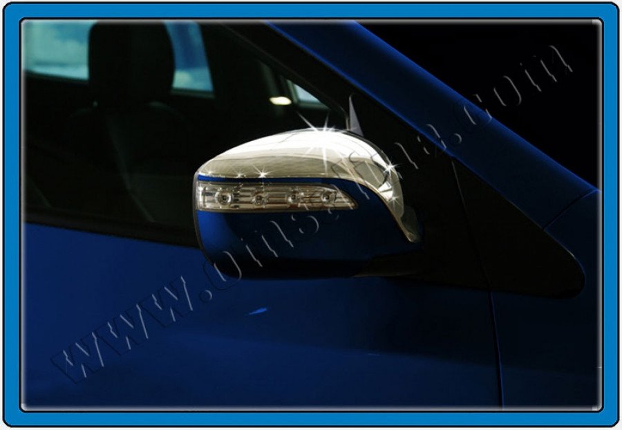 Накладки на дзеркала (2 шт., нерж.) - Hyundai IX-35 2010-2015 рр., фото 1