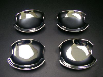 Накладки під ручки (4 шт., нерж.) - Hyundai Accent 2006-2010 рр., фото 1